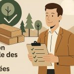 Illustration de la gestion durable des forêts avec certifications PEFC et FSC