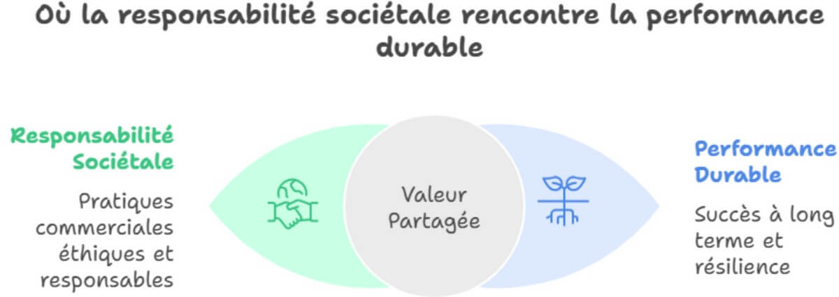 image décrivant la valeur partagée au centre d'une démarche RSE